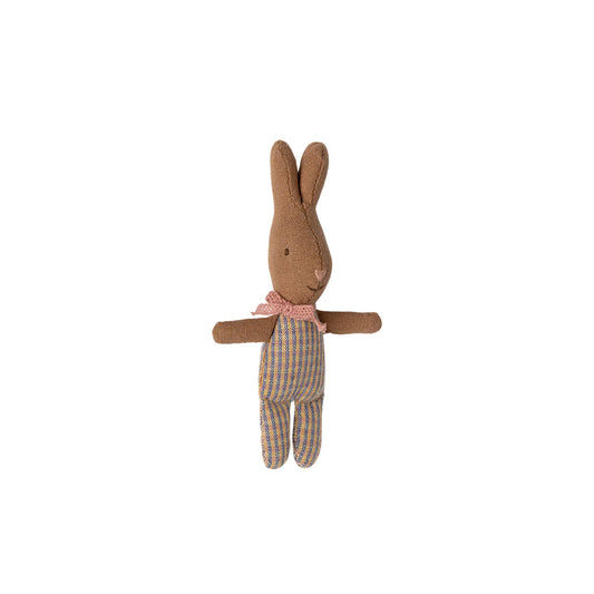 Maileg my rabbit rose blue check mini plush toy