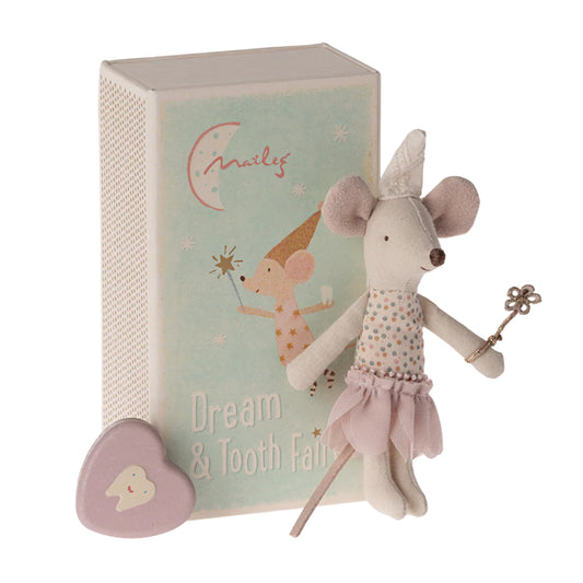 Maileg Tooth Fairy Mouse, Little Sister in Match Box