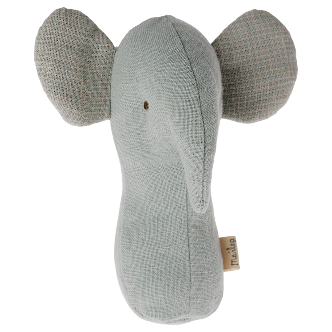 Maileg Elephant Lullaby Friend Rattles - Light Dusty Blue