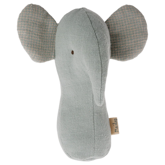 Maileg Elephant Lullaby Friend Rattles - Light Dusty Blue