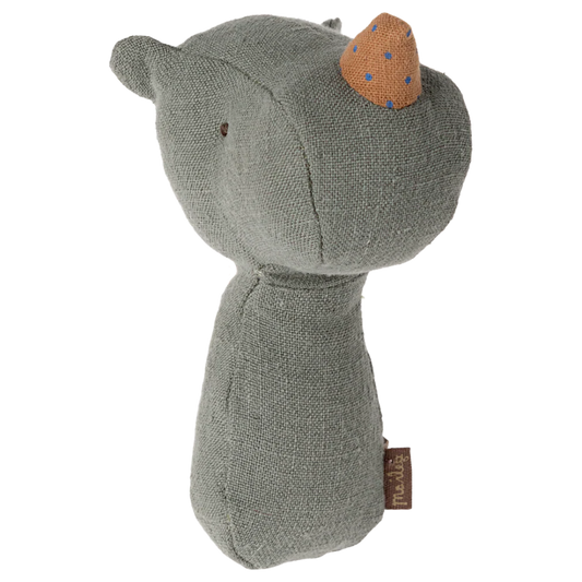 Maileg Rhino Lullaby Friend Rattles - Pine