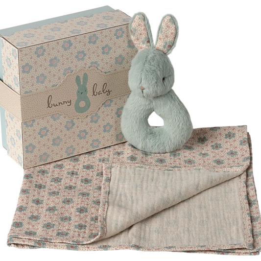 Maileg Rabbit Rattle Set - Mint