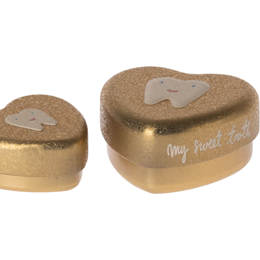 Maileg Tooth Box, Small 2 pcs - Gold