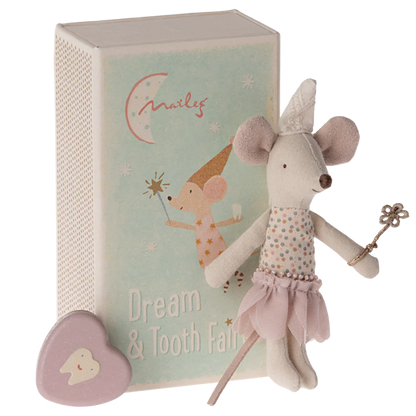 Maileg Tooth Fairy Mouse, Little Sister in Match Box