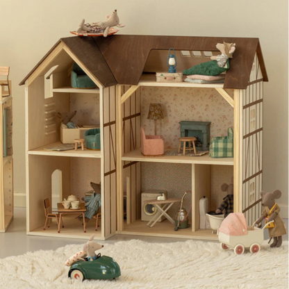 Maileg Mouse Hole Farmhouse Wallpaper