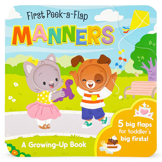 book with a cartoon cat and dog on the cover flying a kite