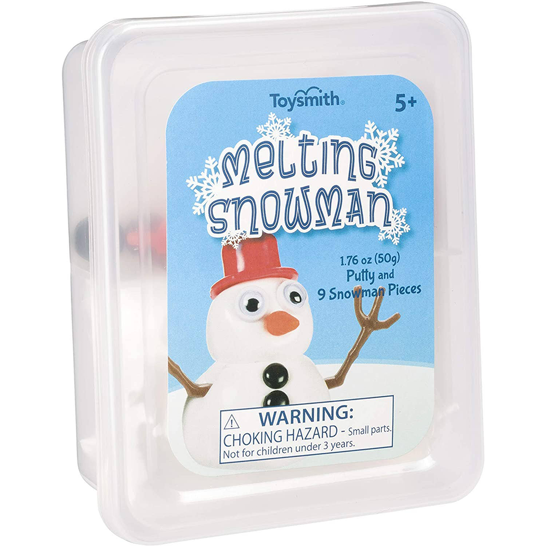 putty and 9 snowman pieces to build your own snowman