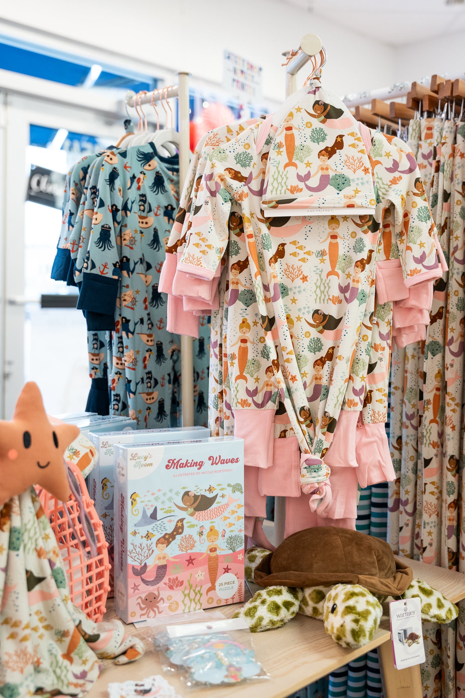 mermaid new born pajamas store photo