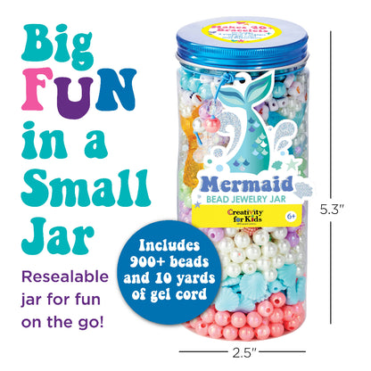 Faber Castell - Bead Jewelry Jar Mermaid - DIY Bracelet Craft Kit for Kids