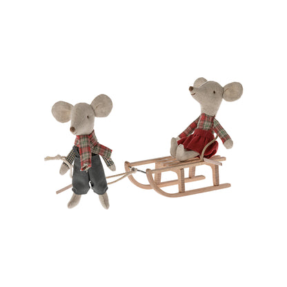Maileg Wooden Mouse Sled