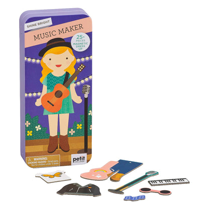 magnetic dress up doll tin of a pop star