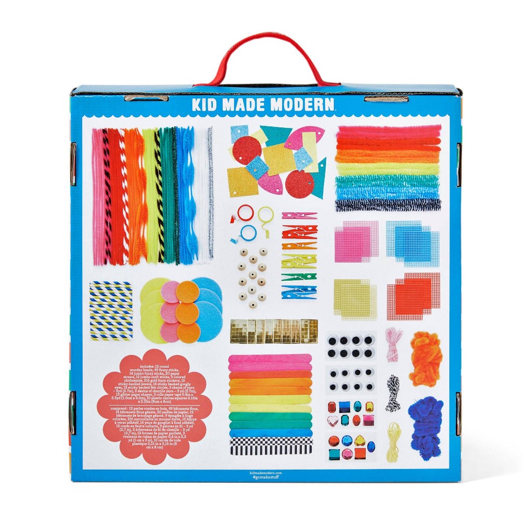 craft kit with rainbow colored pieces 