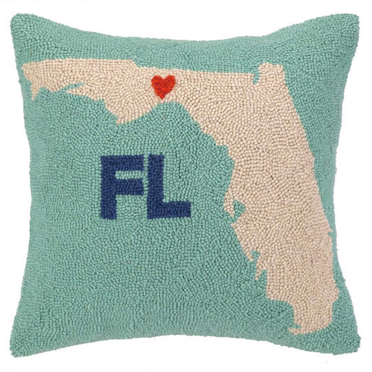 My Heart Is In Florida Hook Pillow