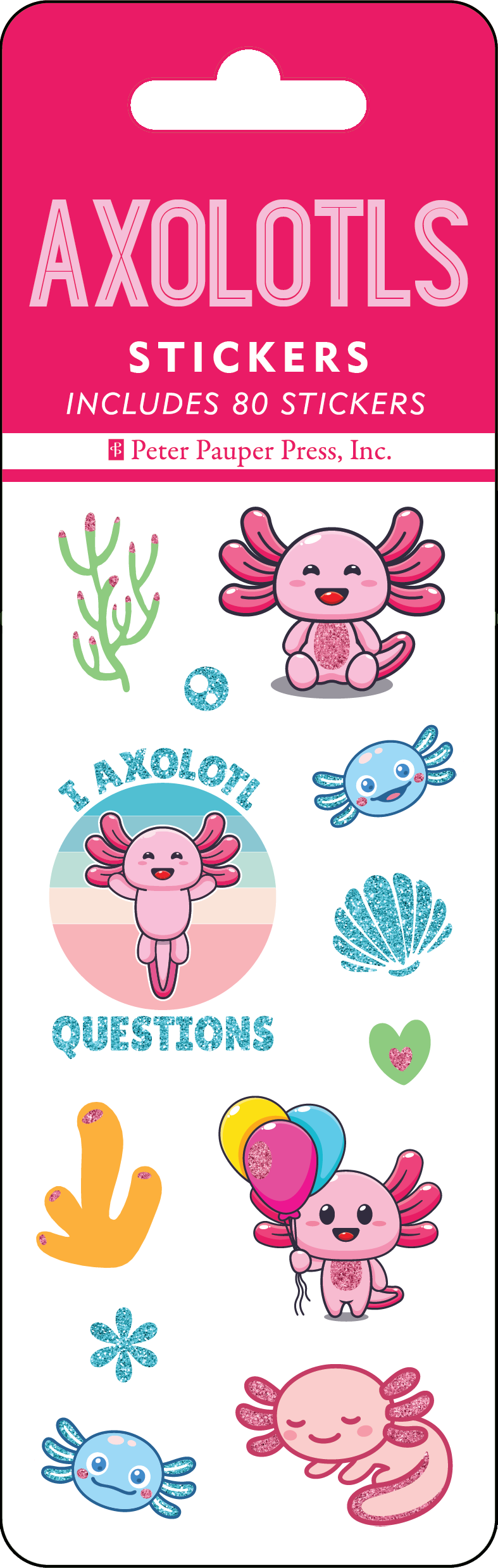 Peter Pauper Press - Axolotls Sticker Set