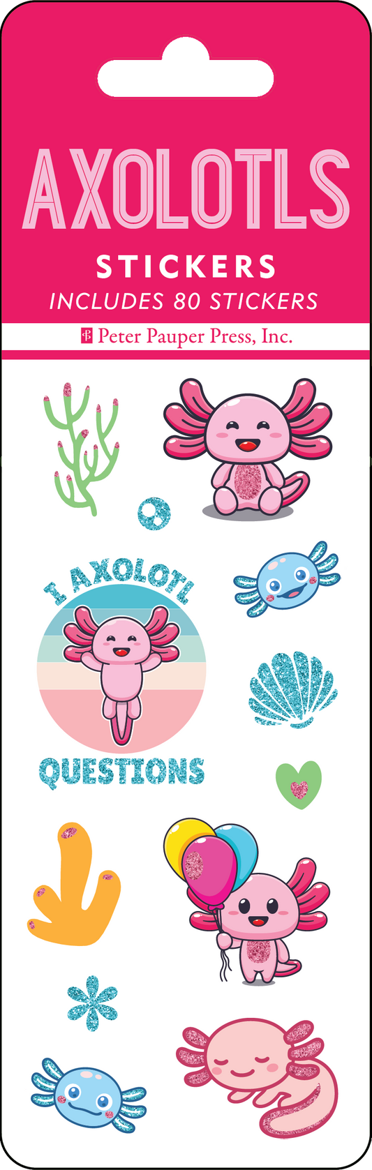 Peter Pauper Press - Axolotls Sticker Set