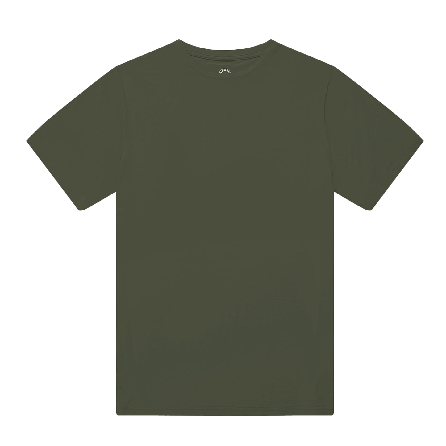 Plain green t-shirt on a white background