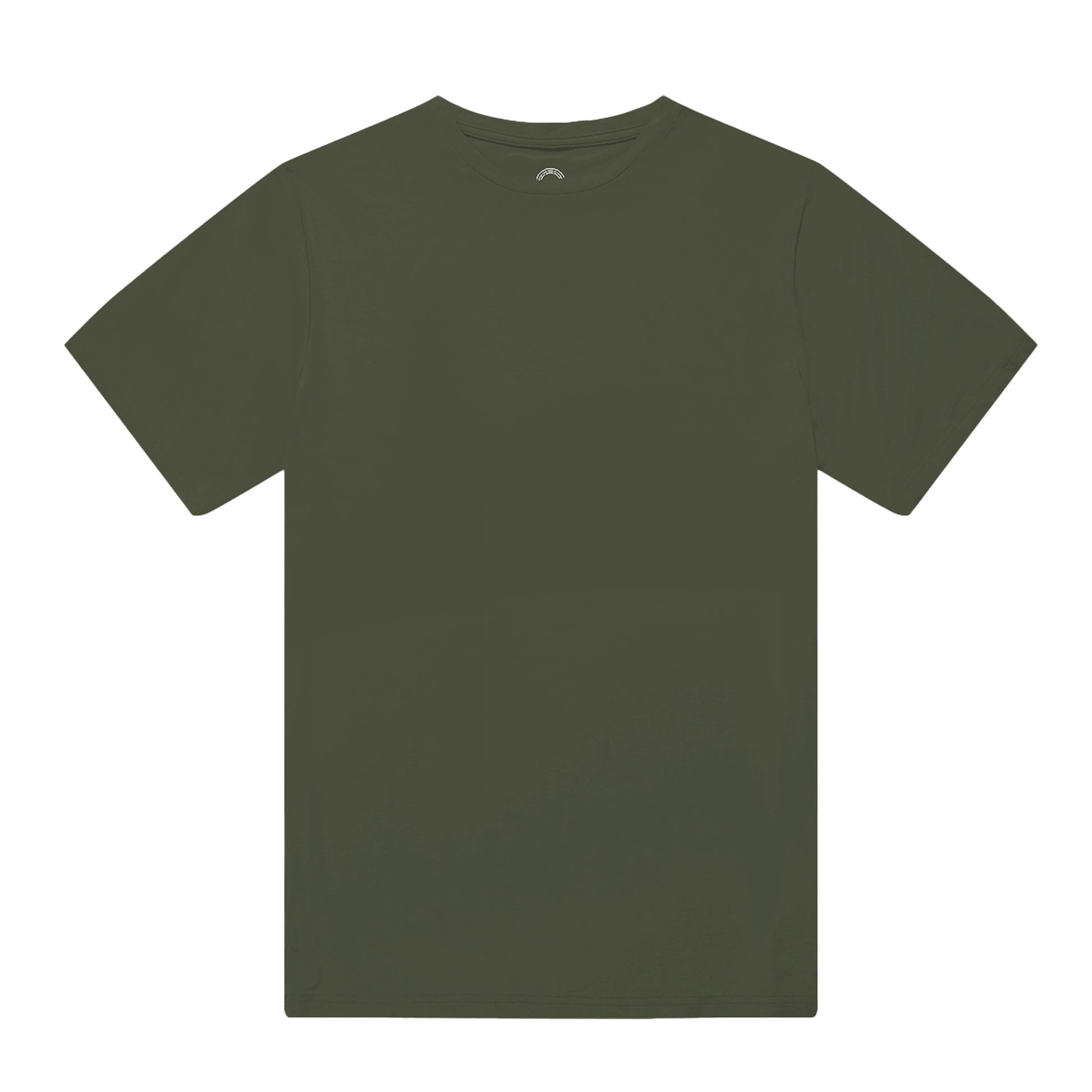 Plain green t-shirt on a white background