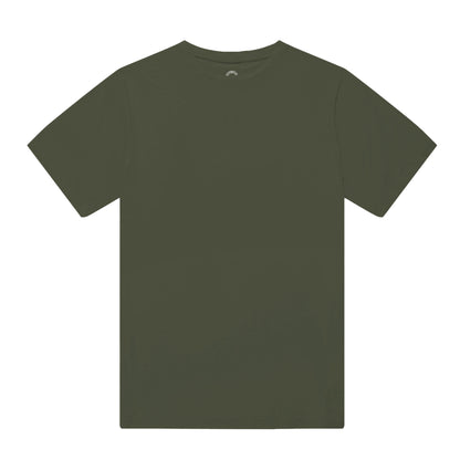 Plain green t-shirt on a white background
