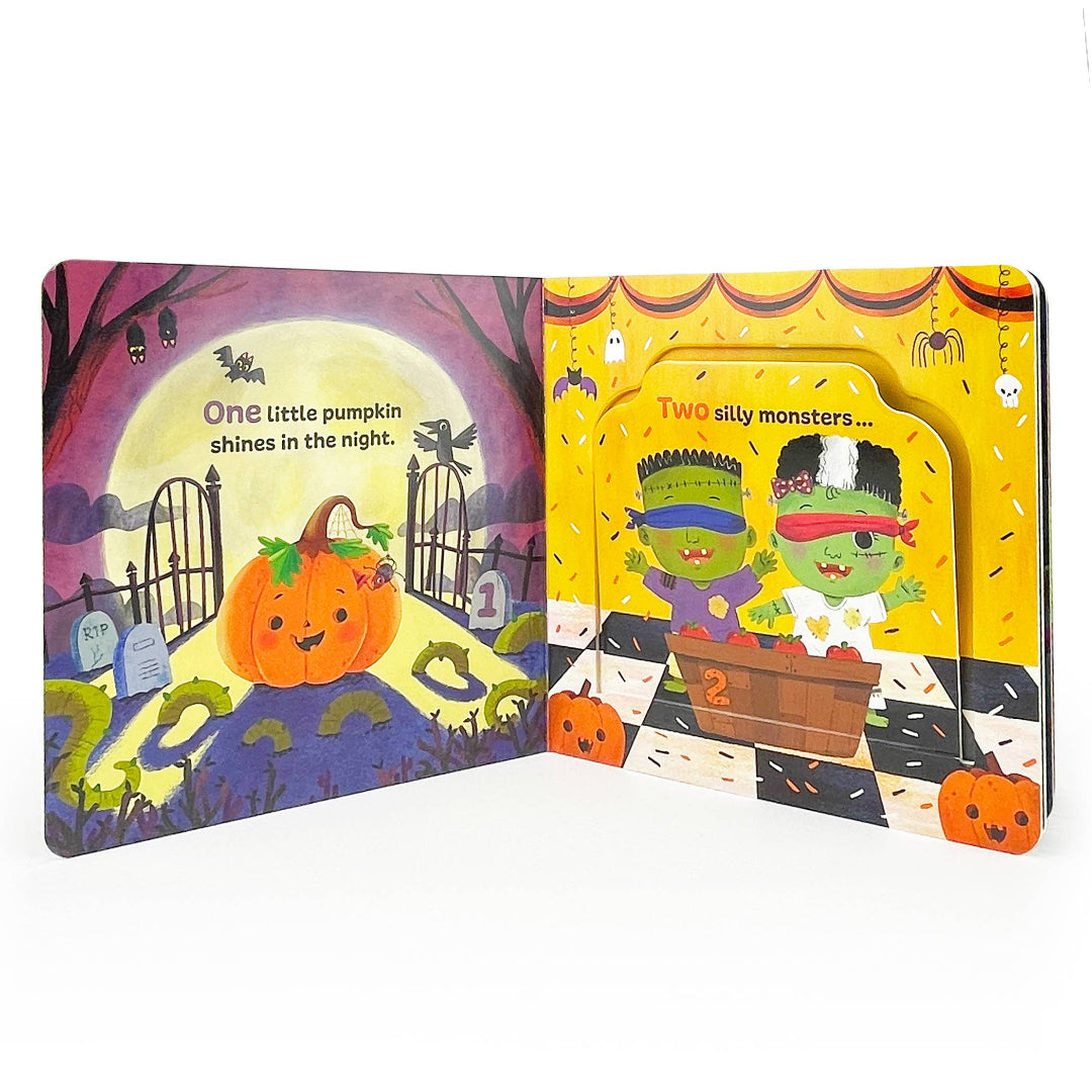 inside of the one little pumpkin pop-up book