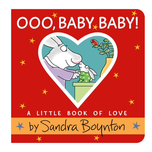 board book called ooo, baby baby with a heart cutout on the front cover