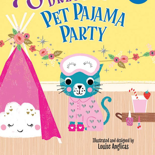 a pet pajama party themed sticker dress up book 