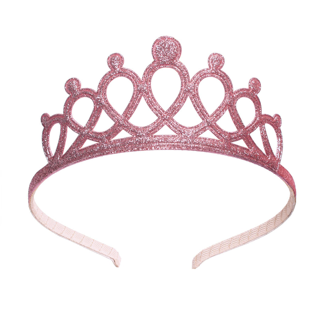 light pink glittery tiara