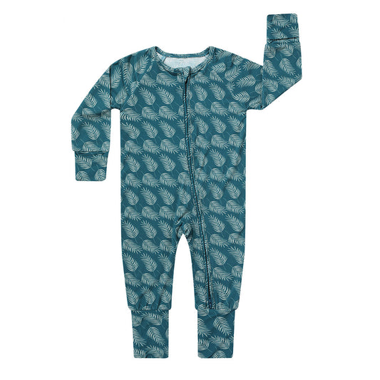 Bamboo Pajama Palms In Paradise Convertible Footie Romper