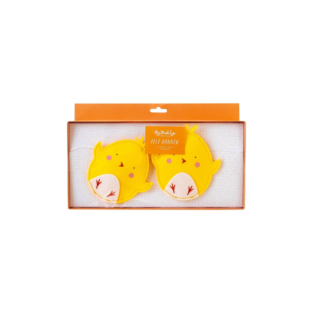 Puffy Felt Easter Chick Banner Emerson and Friends