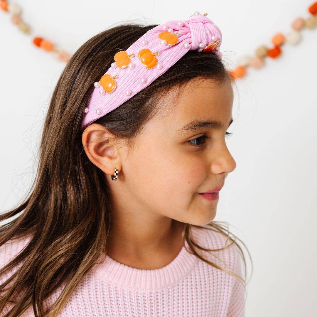 Coquette Pumpkin Gemstone Headband - Kids