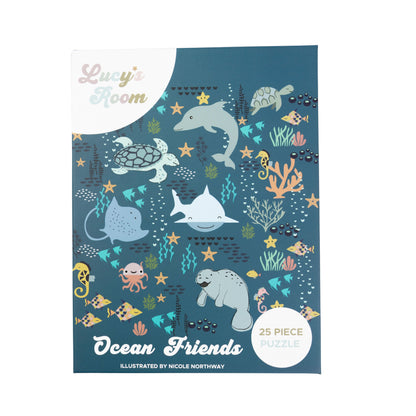 Lucy's Room Ocean Friends Puzzle 24 by 24 inches (NEW)
