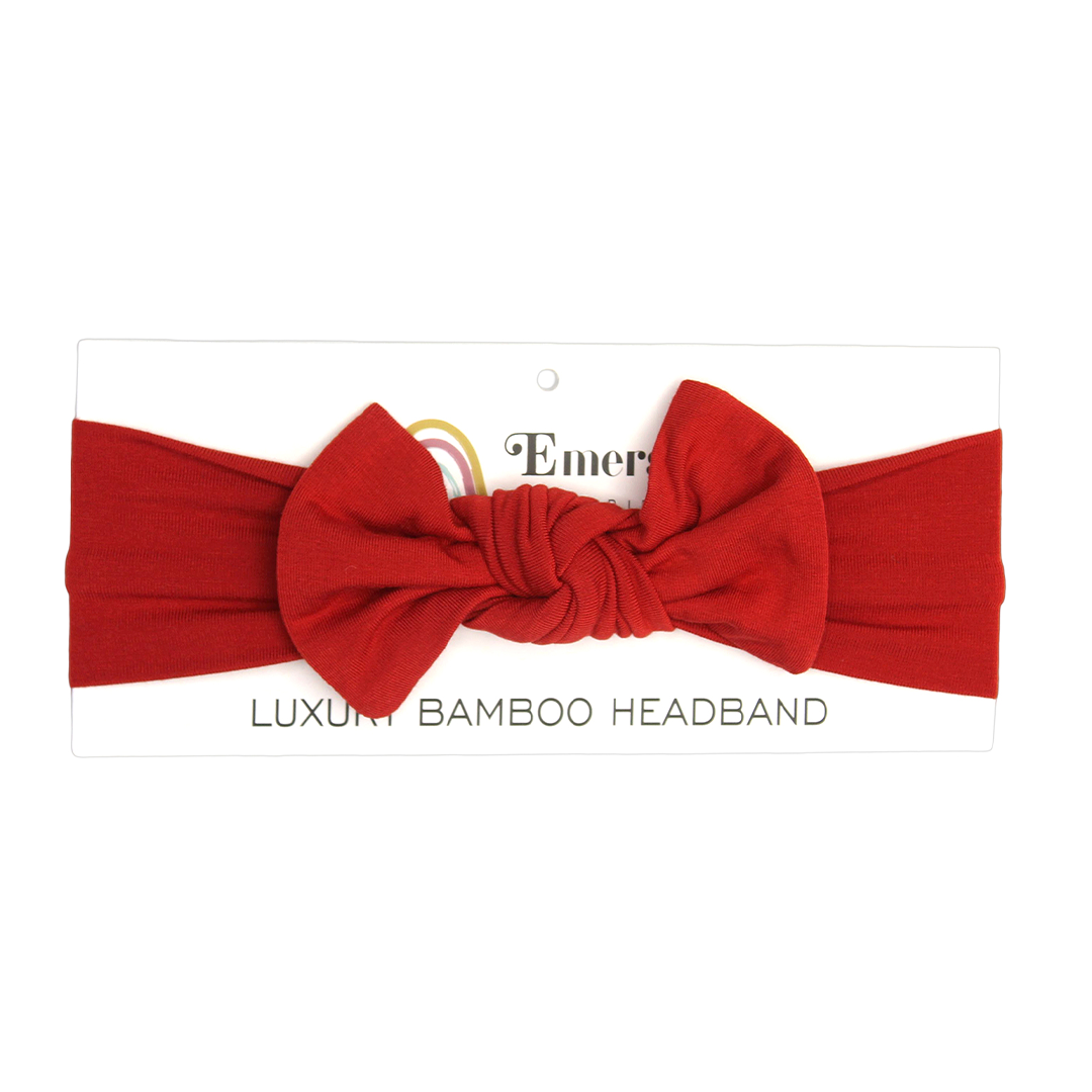*FINAL SALE* Fire Engine Red Christmas Bamboo Baby Headband