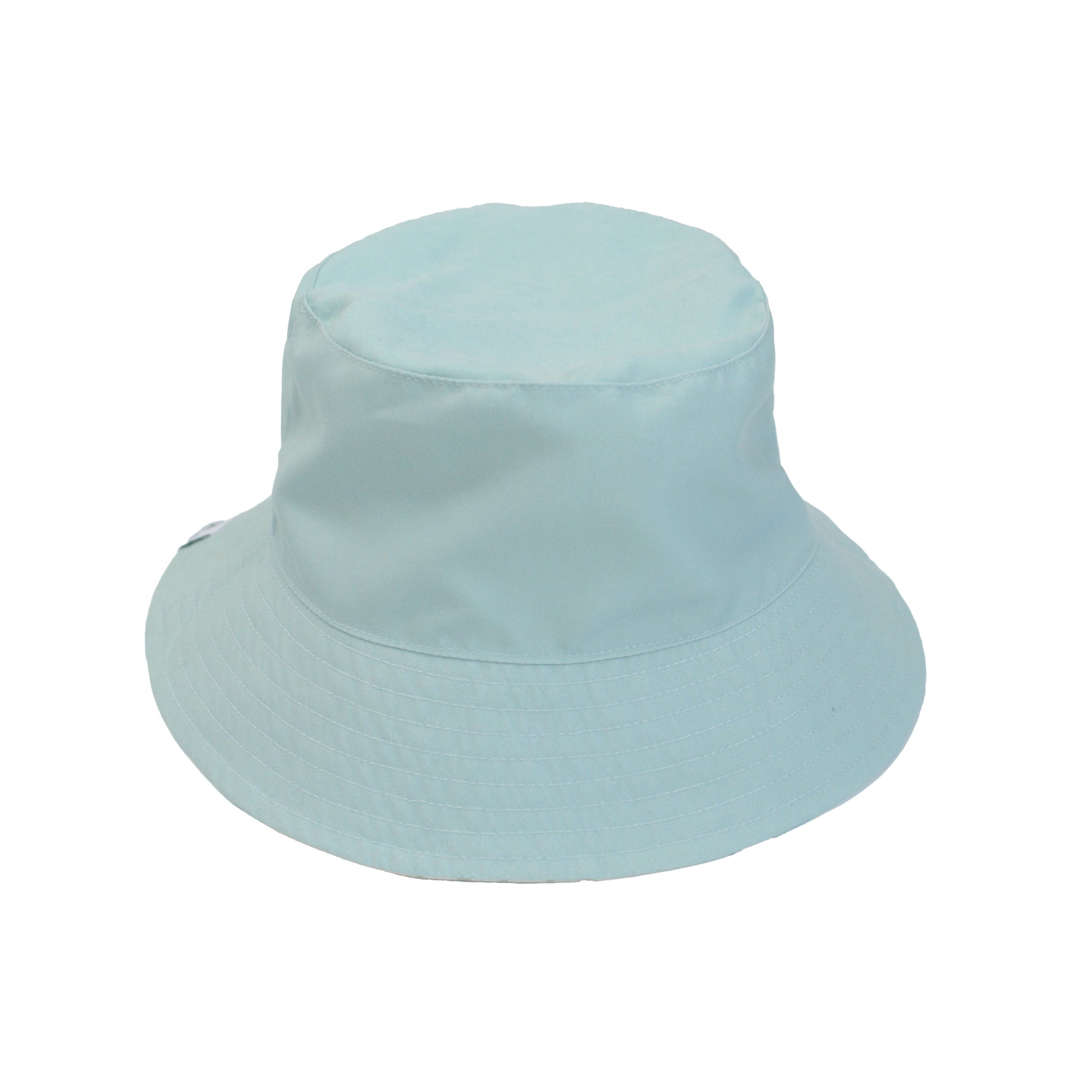 Light blue bucket hat on a white background