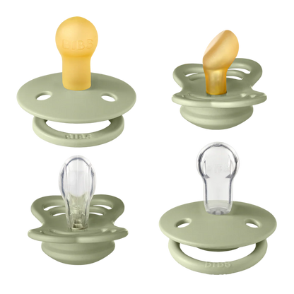 pack of 4 sage pacifiers