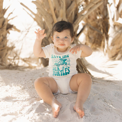Save the Sea Turtles Cotton Baby Onesie
