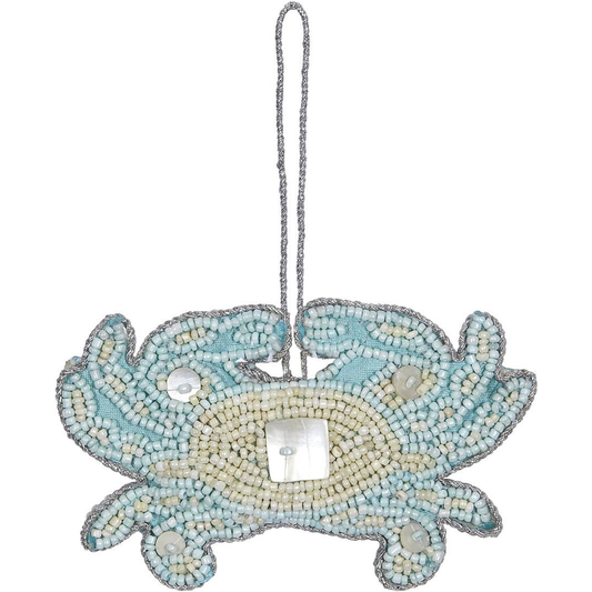 beaded crab ocean themed ornament