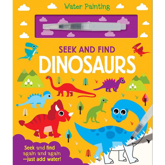 Seek and Find Dinosaurs Water Painting Activity Book