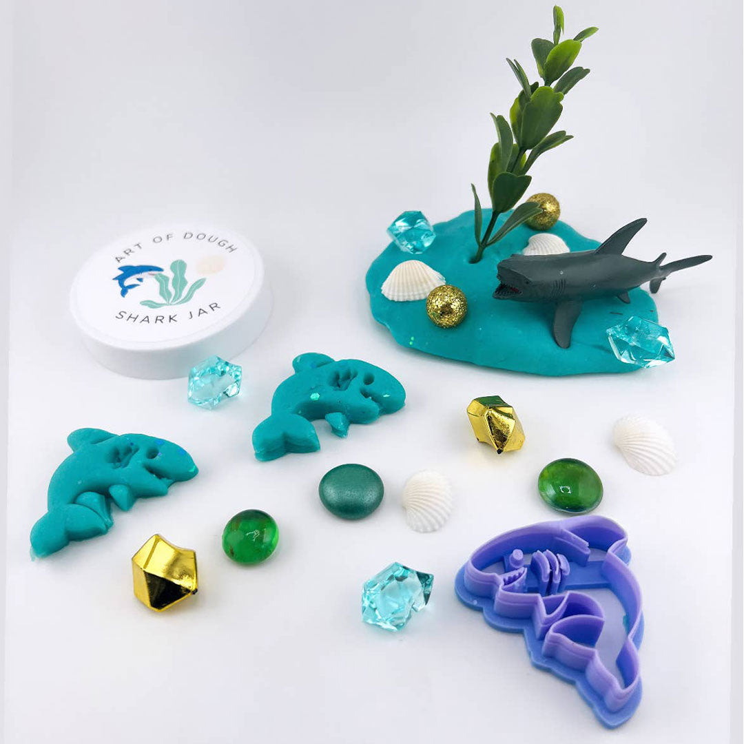 Shark Sensory Jar Dough Play Set