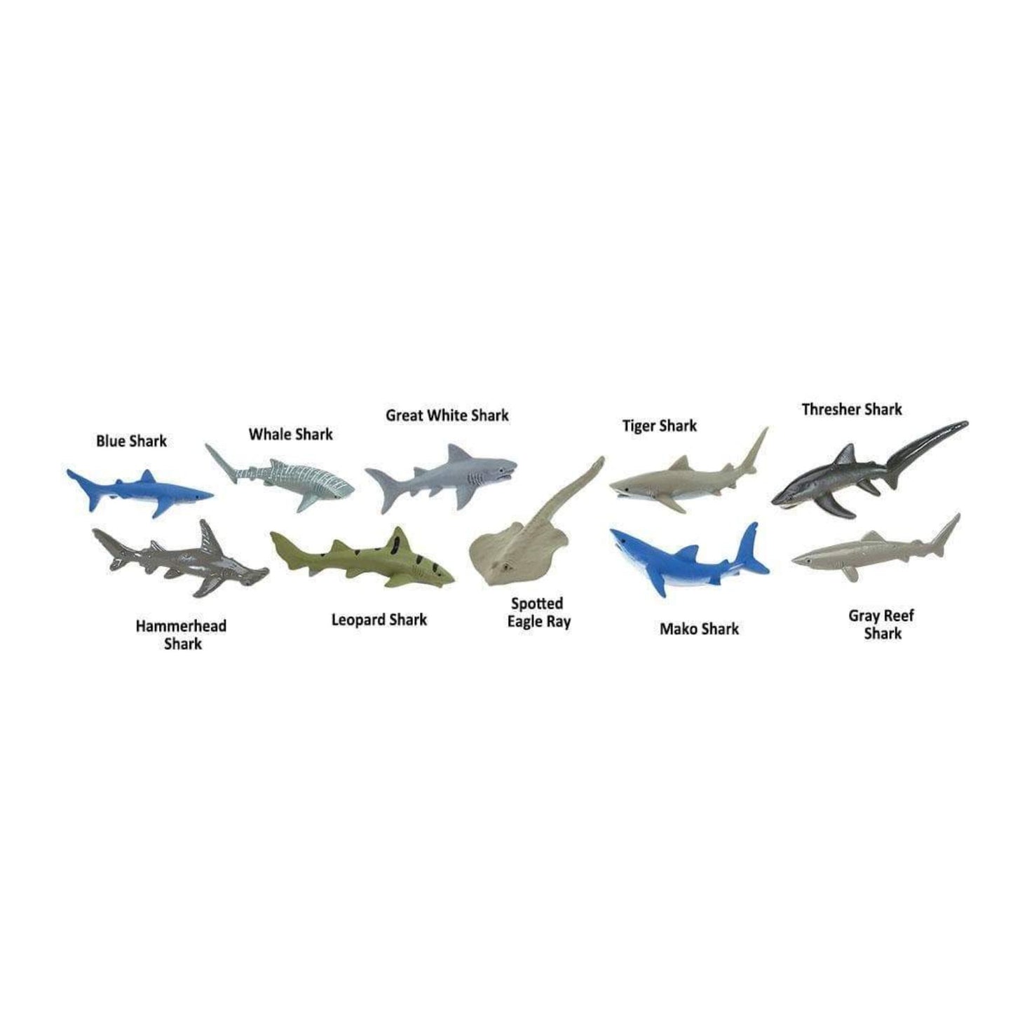 Safari Ltd. Sharks TOOB® - 11 Piece Miniature Shark Figurine Set