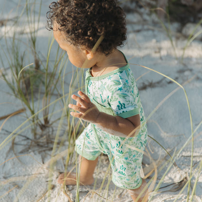 Save the Sea Turtles Bamboo Baby Shortie Romper