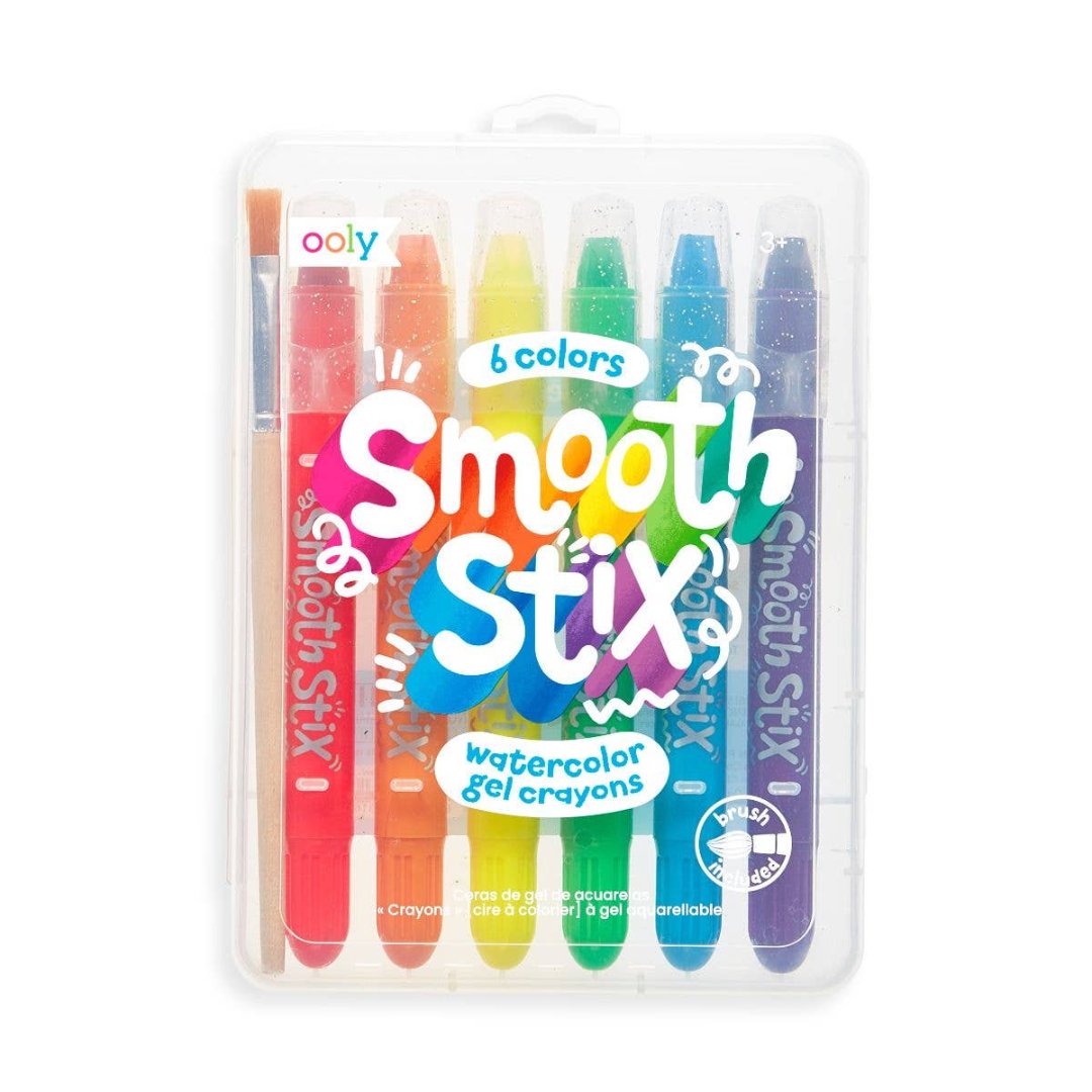 Six color of the rainbow gel crayons