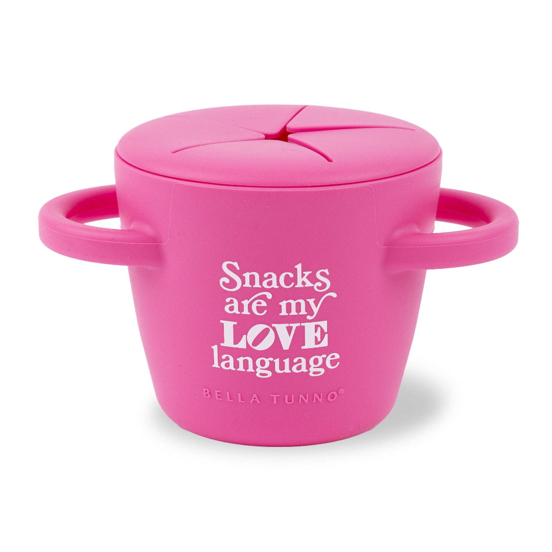 pink silicone snack cup