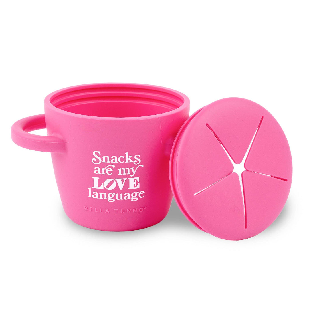 pink silicone snack cup