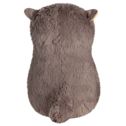 Plush bear head pillow on a white background
