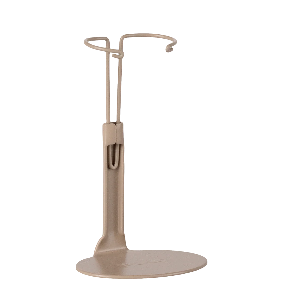 • Maileg miniature mouse stand small sand dollhouse accessory
• Mini sand color metal stand for Maileg brother and sister mice