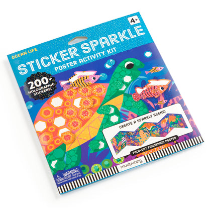 Sticker activity kit packaging with ocean-themed design on a white background