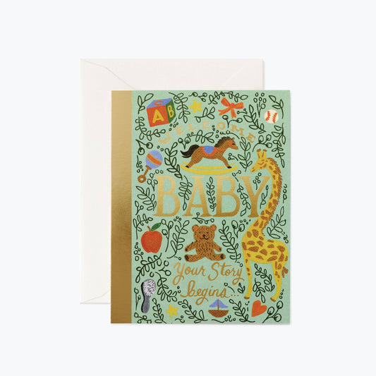 welcome baby. Your story begins card
