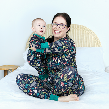 Night Forest Bamboo Convertible Baby Pajama