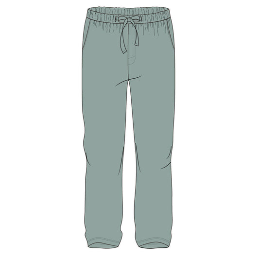 the "blue surf" bamboo relaxed solid pants 