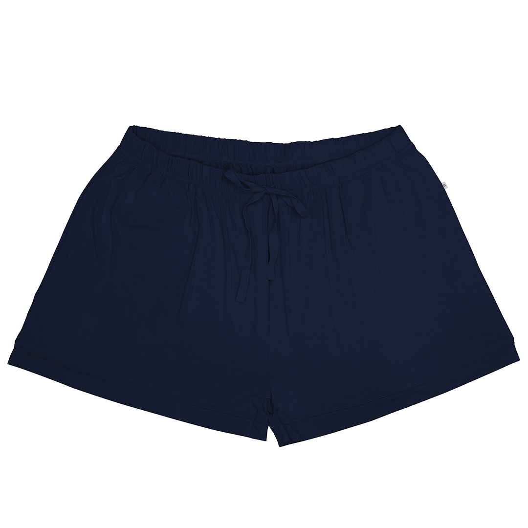 the "navy blue" bamboo women's shorts