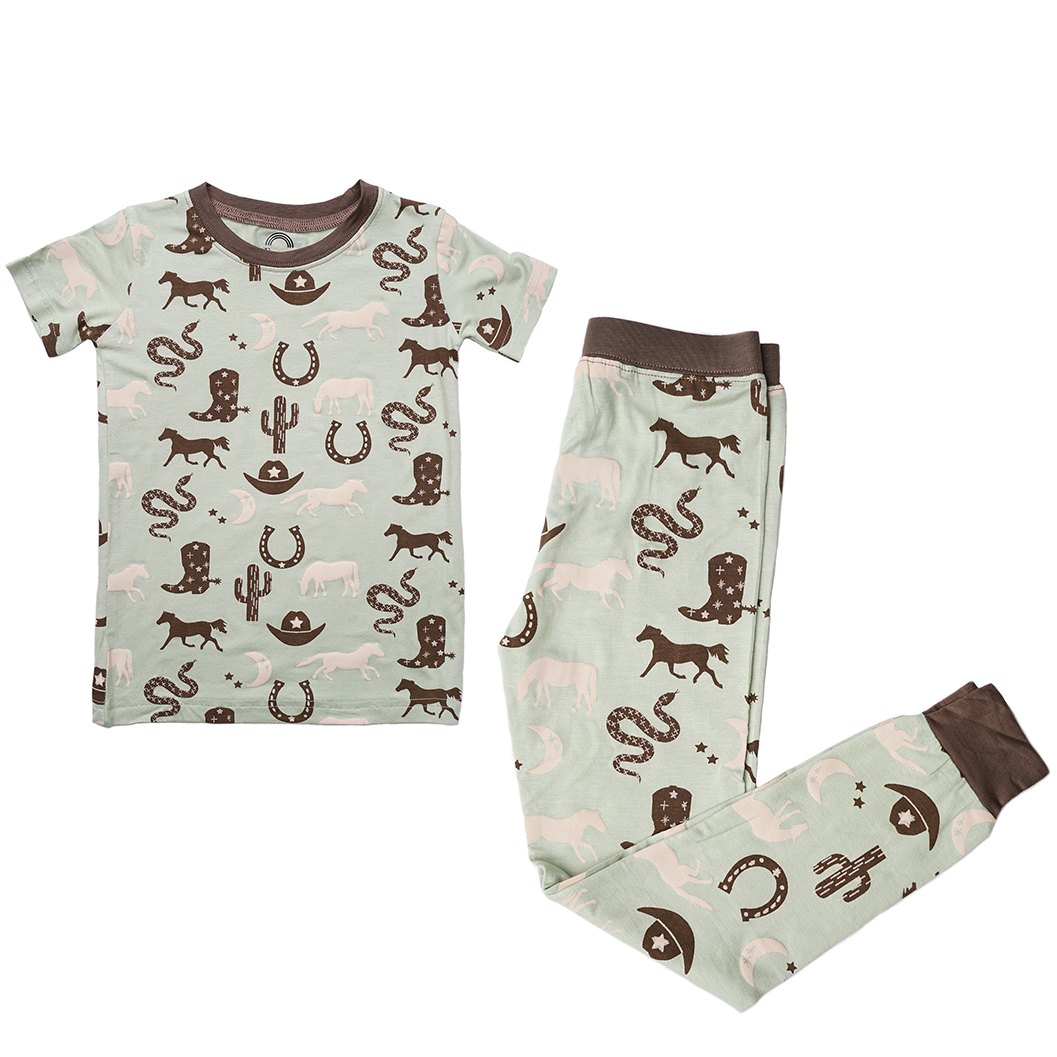 the "giddy up" matching pajama set. v